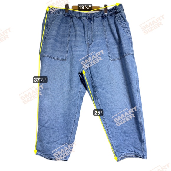 Madewell Women's Jeans 3X Pull-On Relaxed Beswick - Elastic Waist - Picture 9 of 9